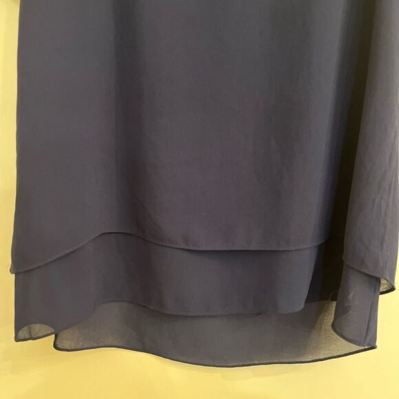 Michael Kors Blue Short Sleeve Blouse - Picture 3 of 6